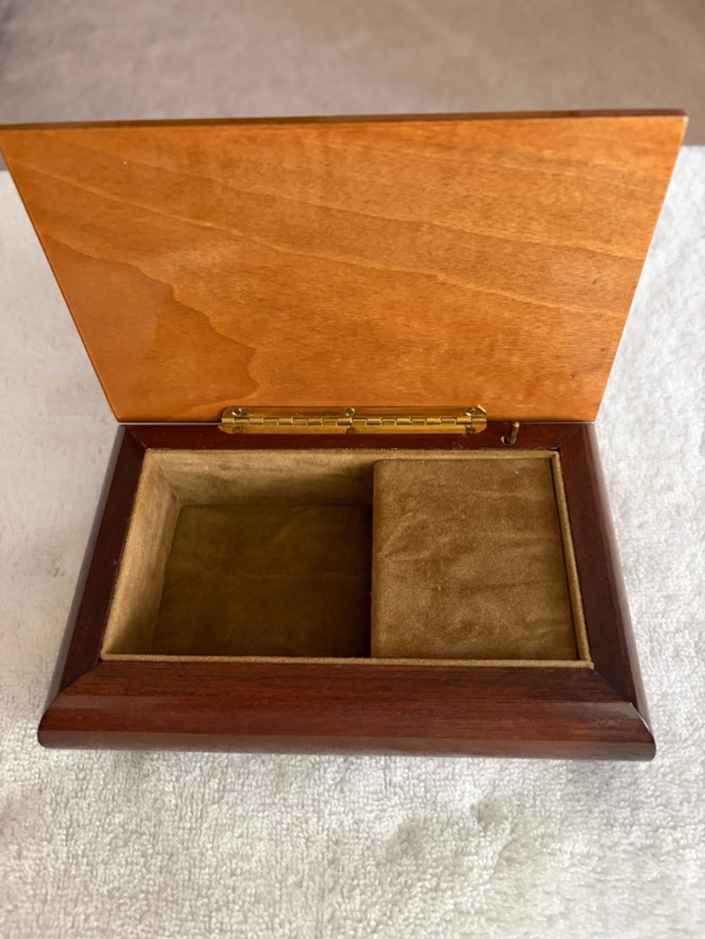 Torna A Sorrento Floral Inlaid Wooden Box Warm Brown music box made in Italy - Picture 3 of 4